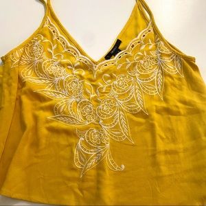 Forever 21 yellow floral tank top